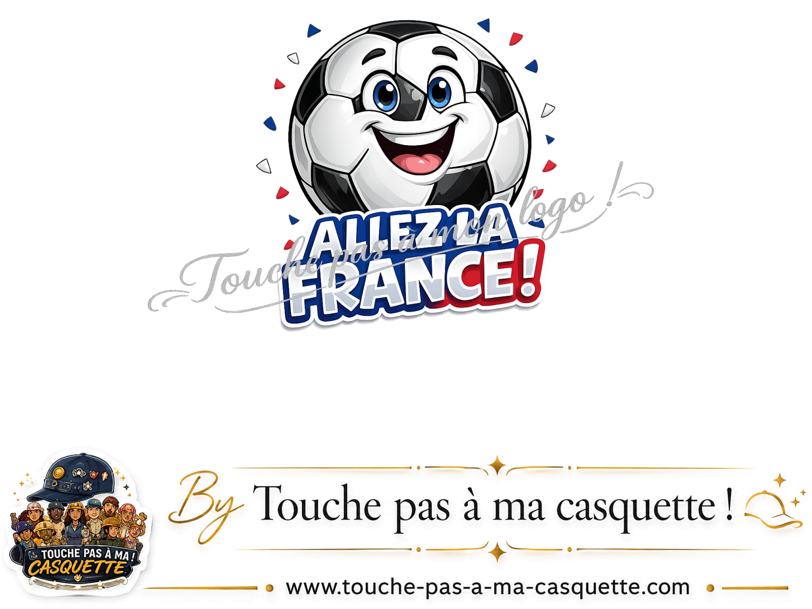 Visuel logo185 - Ballon Allez la France pour casquette personnalisée