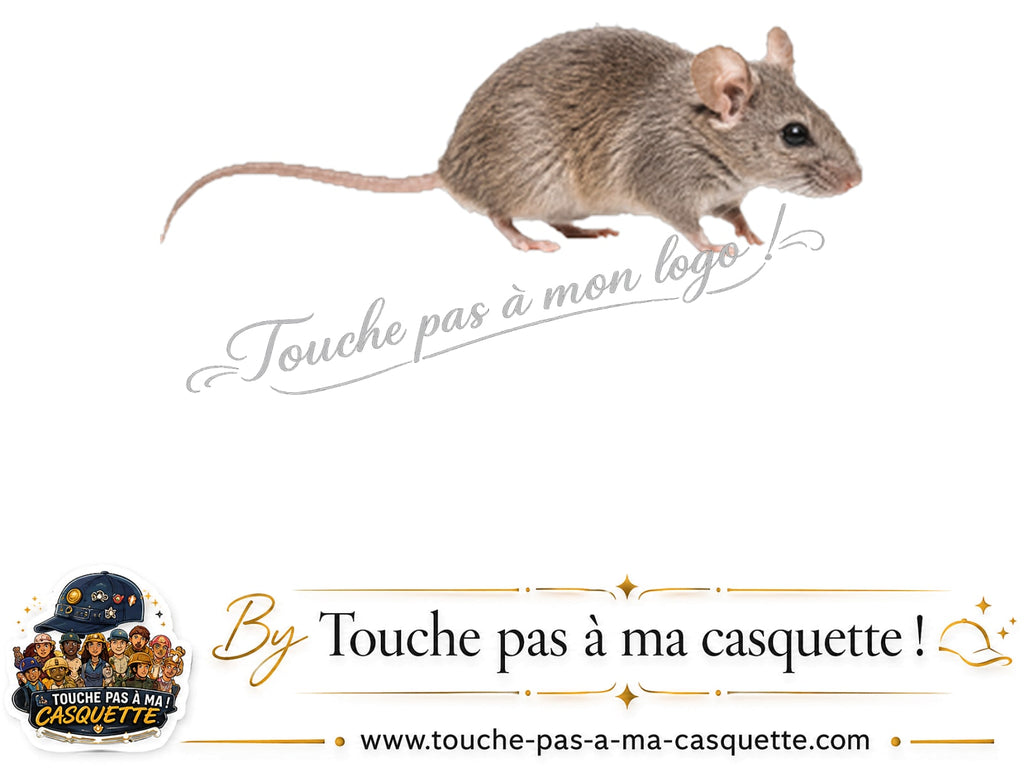 Logo Souris pour casquette Bleu marine délavé