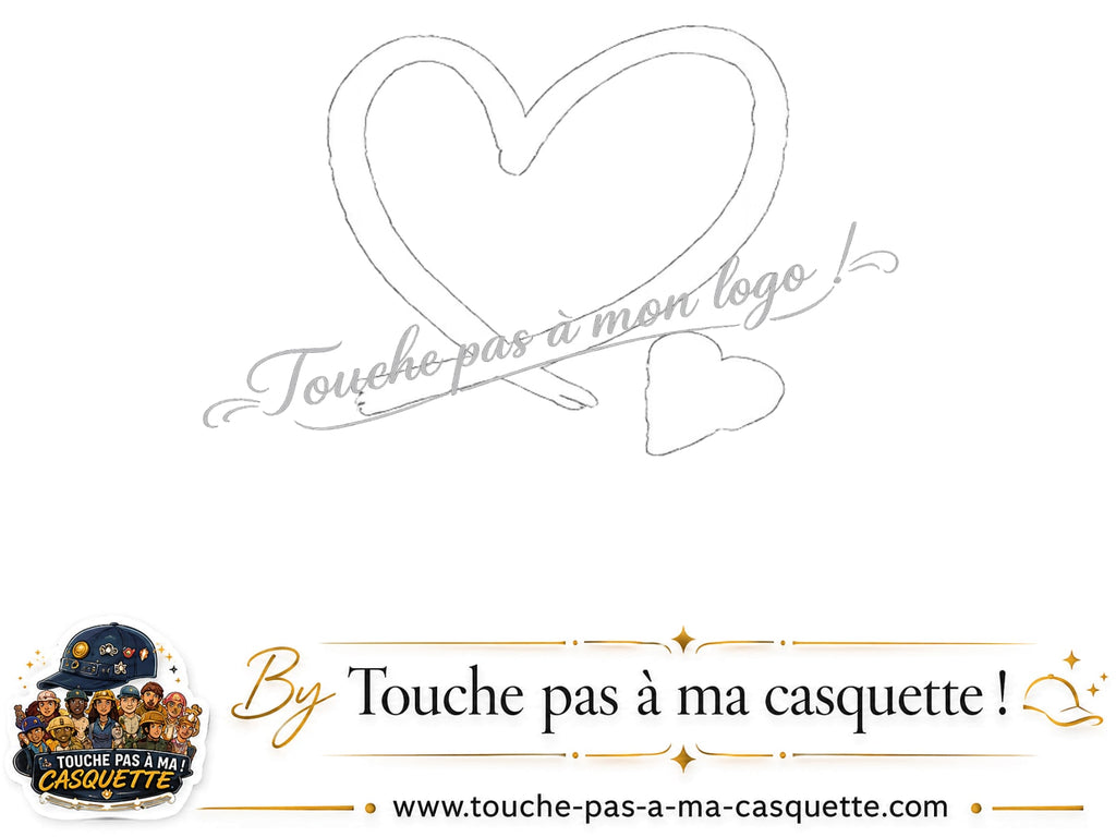 Logo logo30 / motif Cœur continu blanc utilisé sur la casquette 3 cm