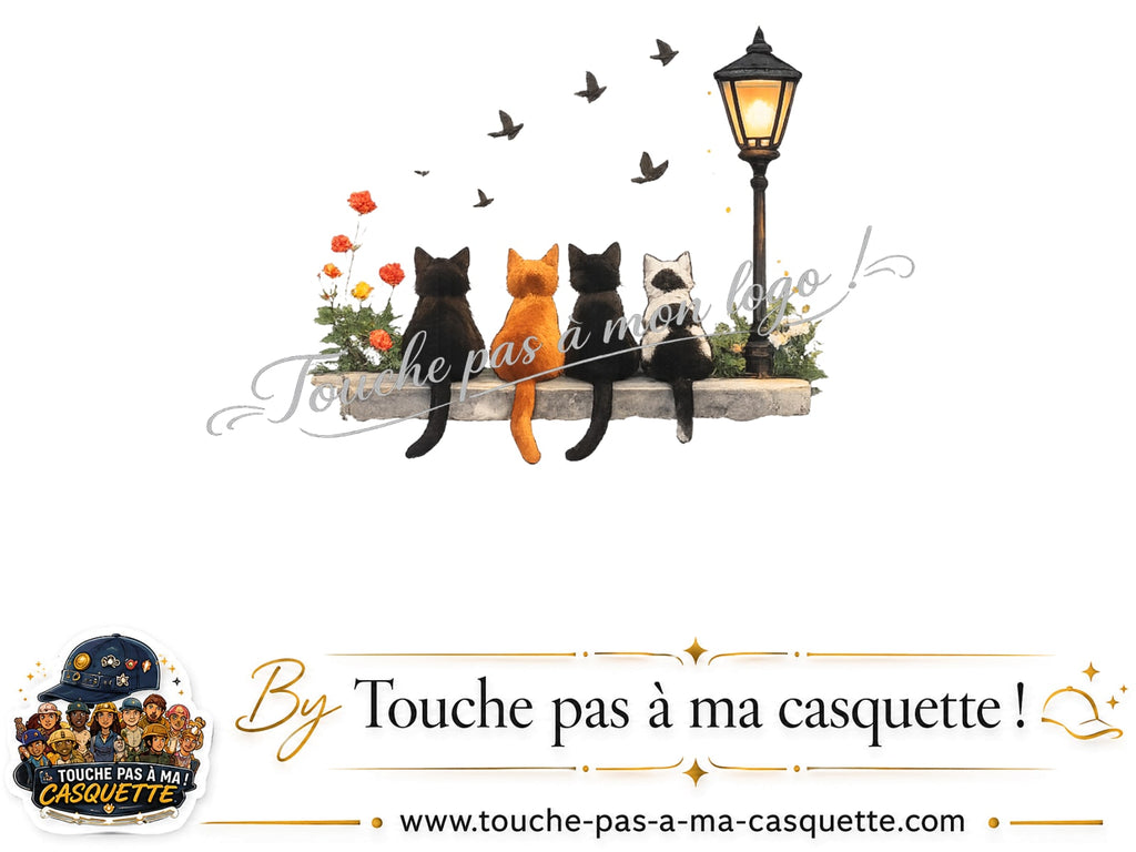 Visuel logo195 - Chats réverbère pour casquette personnalisée