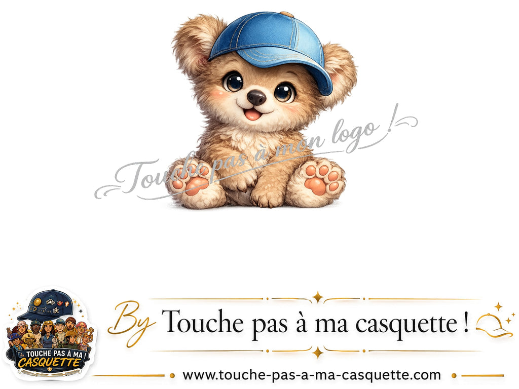 Logo Ourson casquette pour casquette Rose délavé