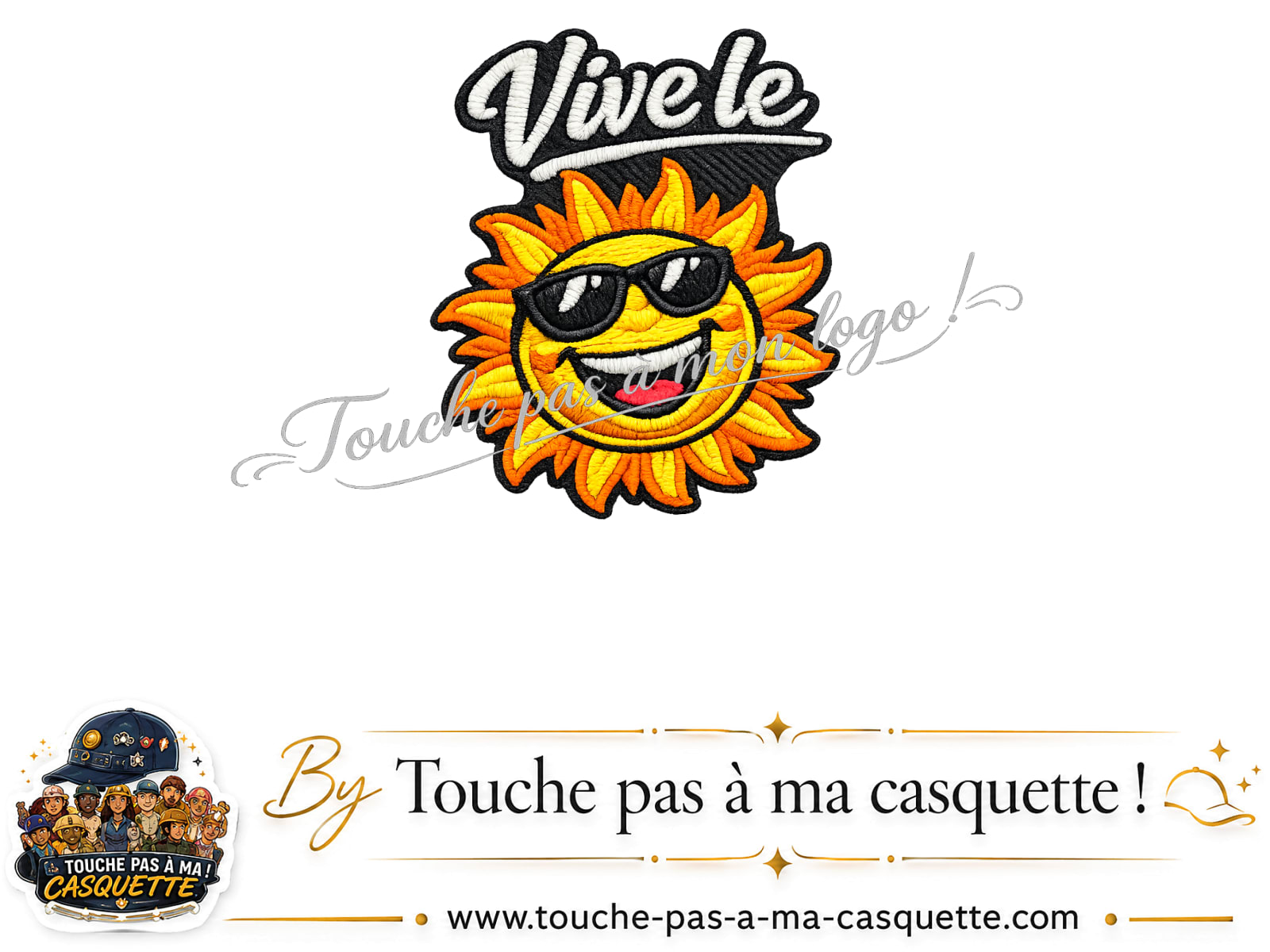 Logo Vive le soleil pour casquette Jaune délavé - Moutarde délavé