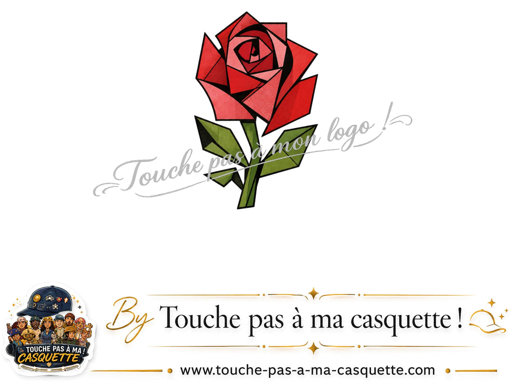 Visuel logo147 - Rose géométrique pour casquette personnalisée