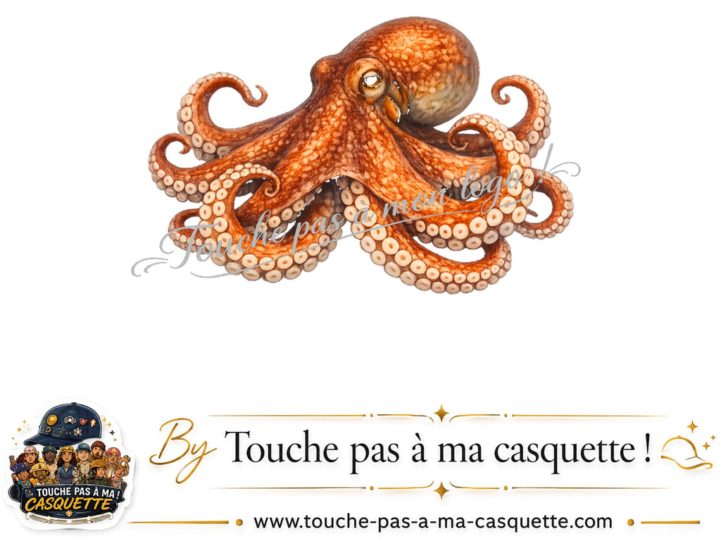 Logo Pieuvre pour casquette Bleu marine délavé