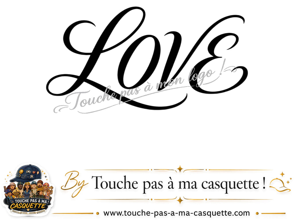 Visuel logo131 - Love calligraphie pour casquette personnalisée