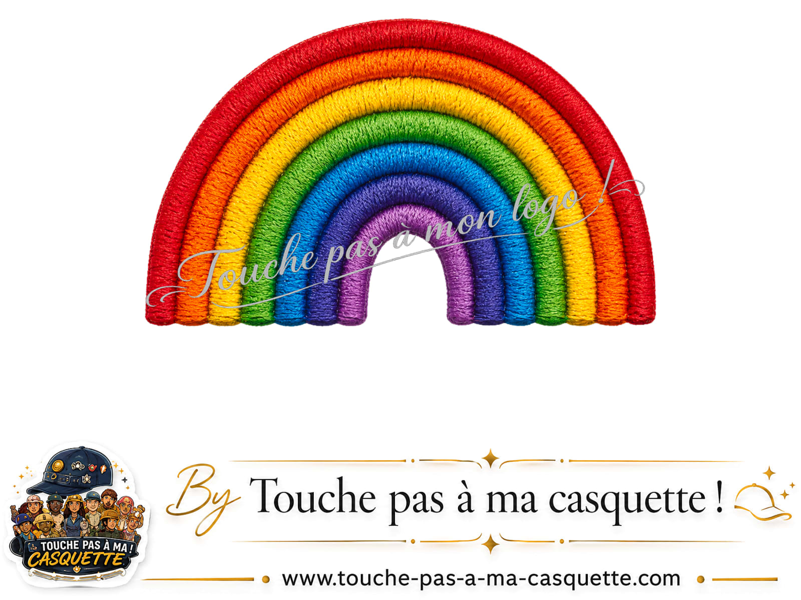 Visuel logo187 - Arc-en-ciel pour casquette personnalisée