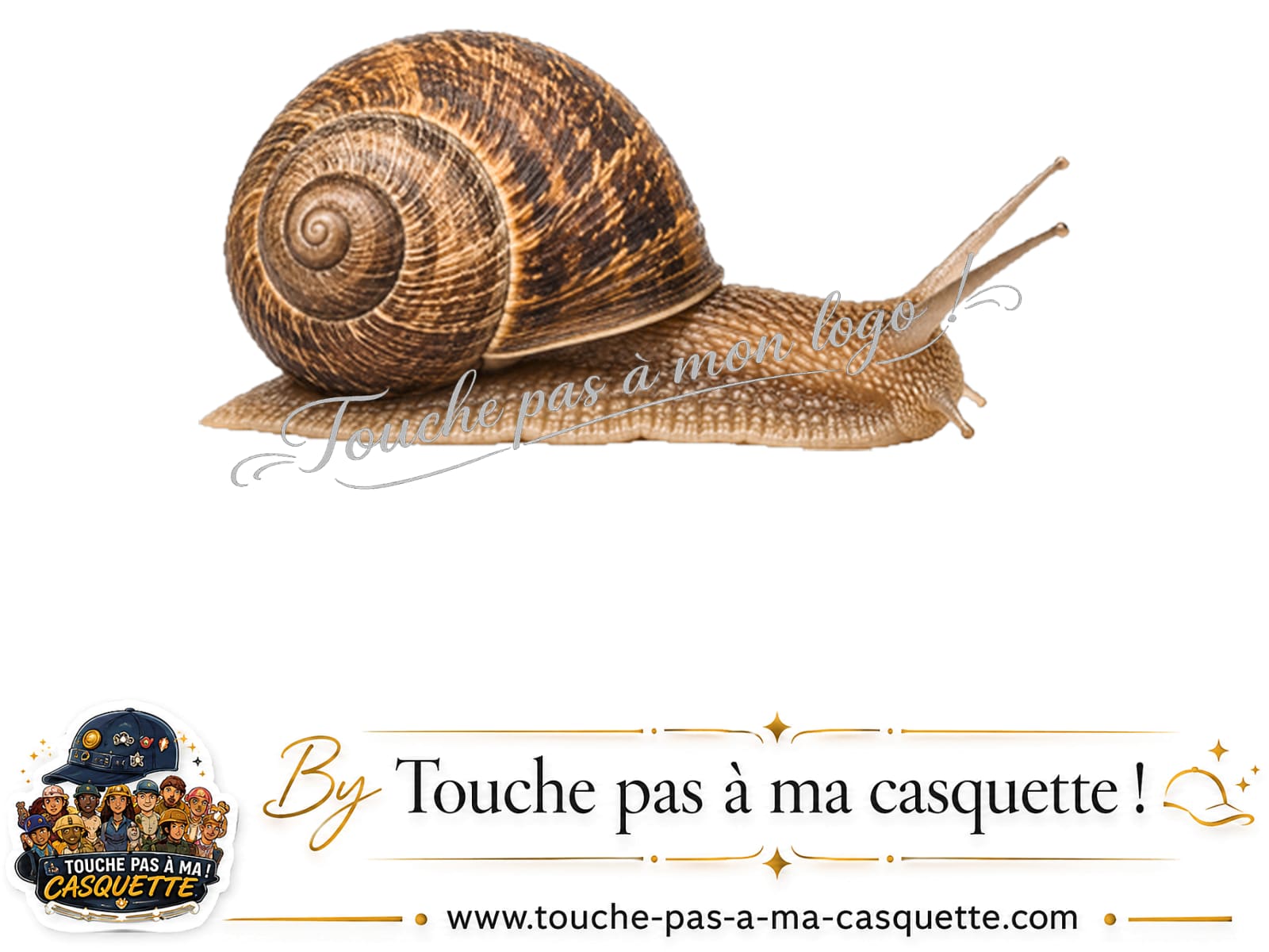 Logo Escargot pour casquette Violet délavé